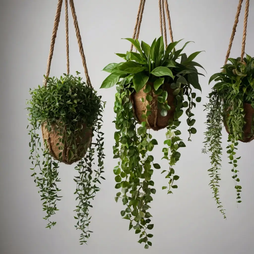 Wind Resistant Artificial Hanging Plants