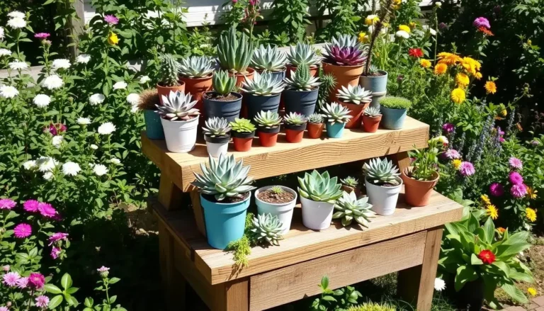 DIY Outdoor Plant Stand for Succulent