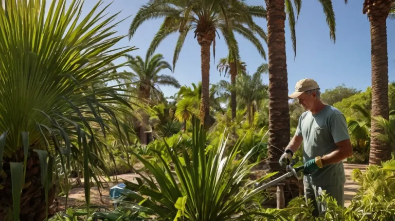 how to prune small palm trees