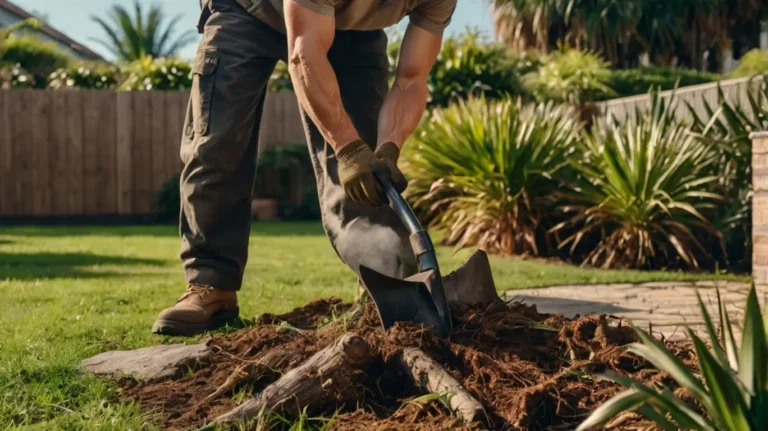 how to remove a small palm tree stump