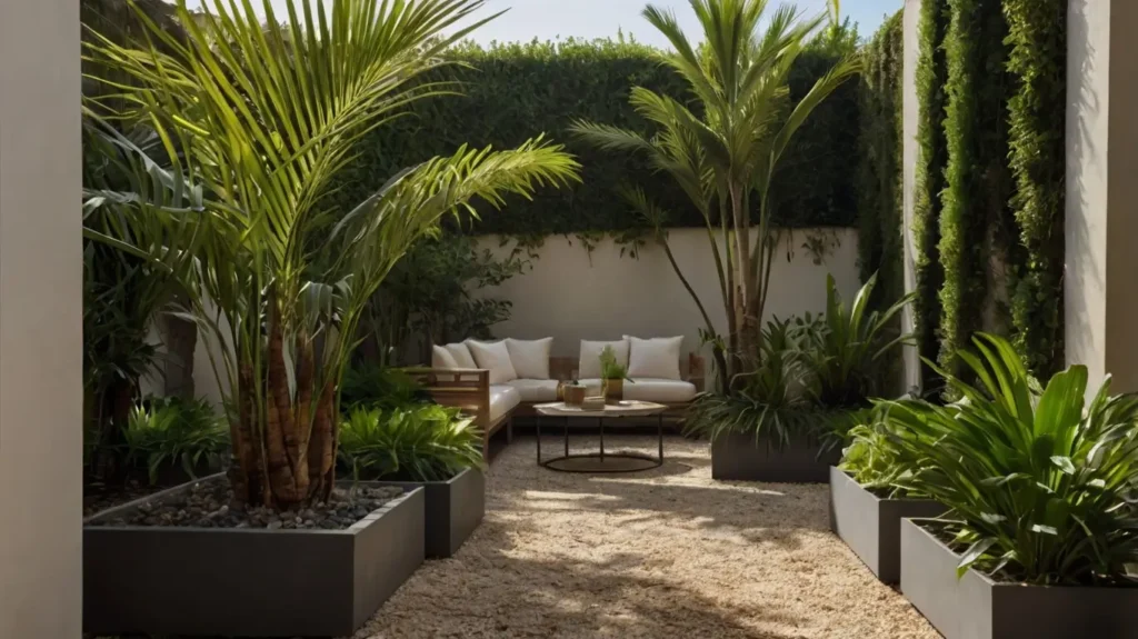 artificial outdoor palm plants